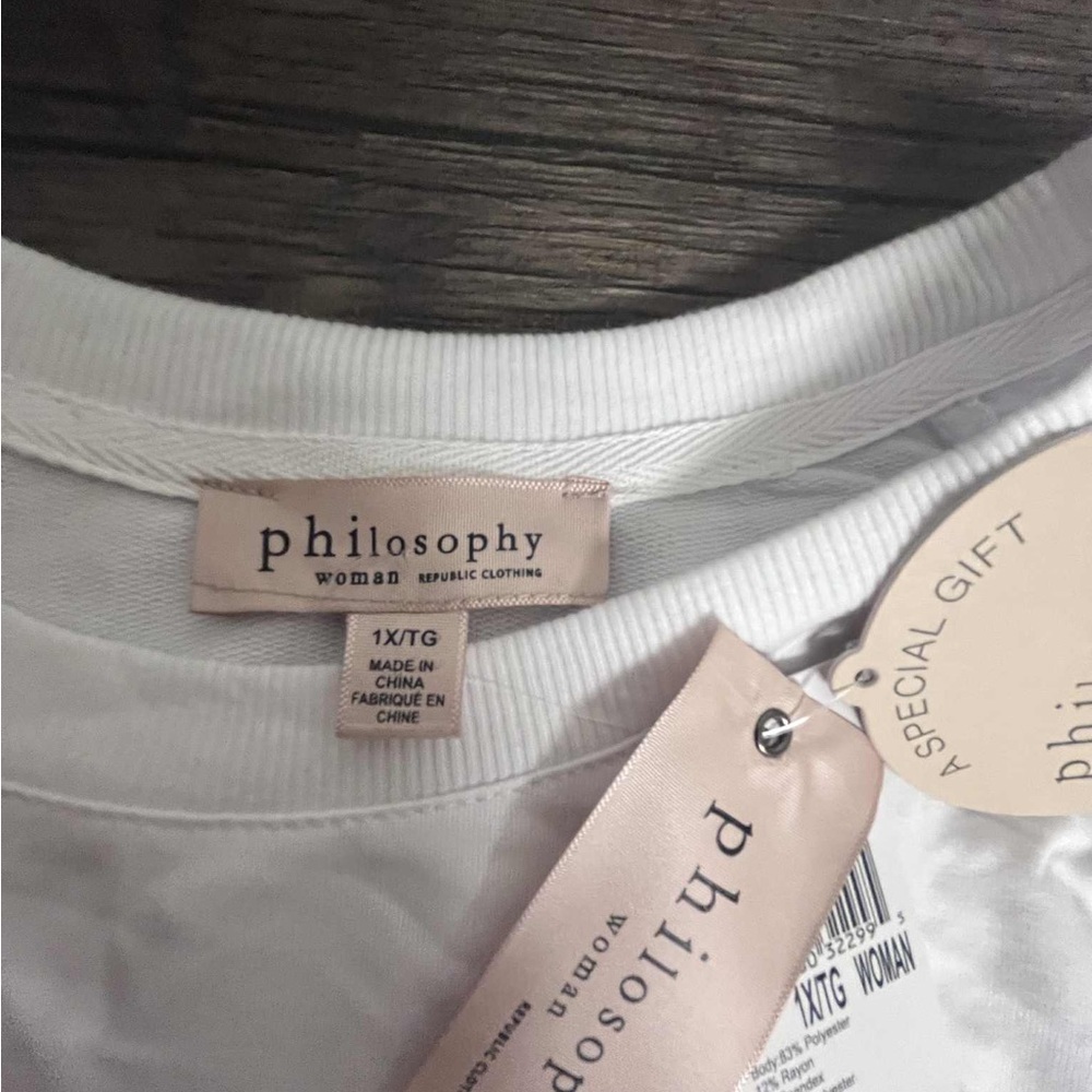 NWT Philosophy Woman Seashell Tree Long Sleeve Shirt Plus 1X - Picture 3 of 5